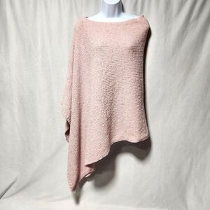 women's TOMMY BAHAMA Island Soft pullover Poncho Sweater Pink chenile Size S/M